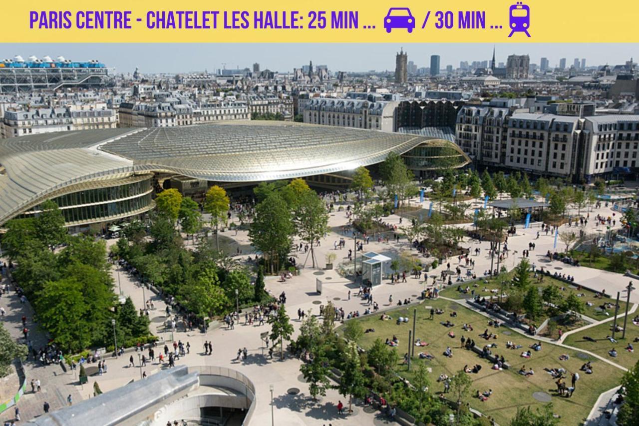 Qhome 3 - Duplex Cosy Entre Paris Et - Parking Prive *
